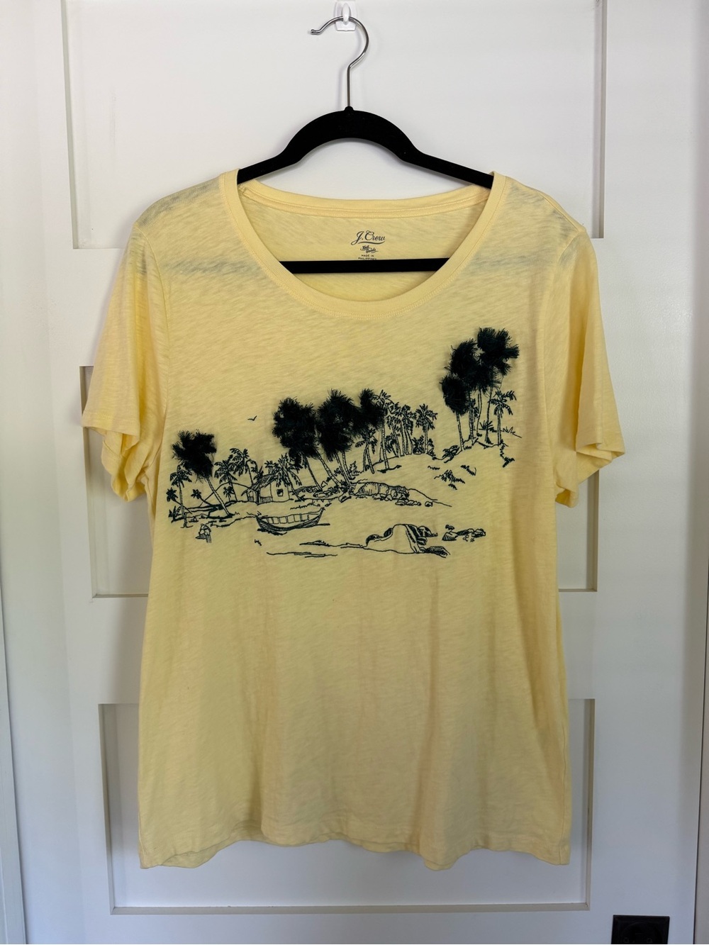 J. Crew Yellow Palm Tee - Picture 2 of 4
